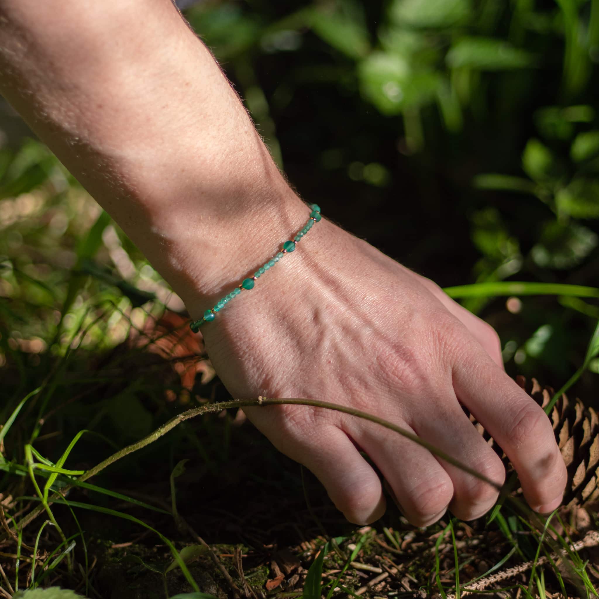 Bracelet PALOMA en pierres Agate Verte - SLOYA