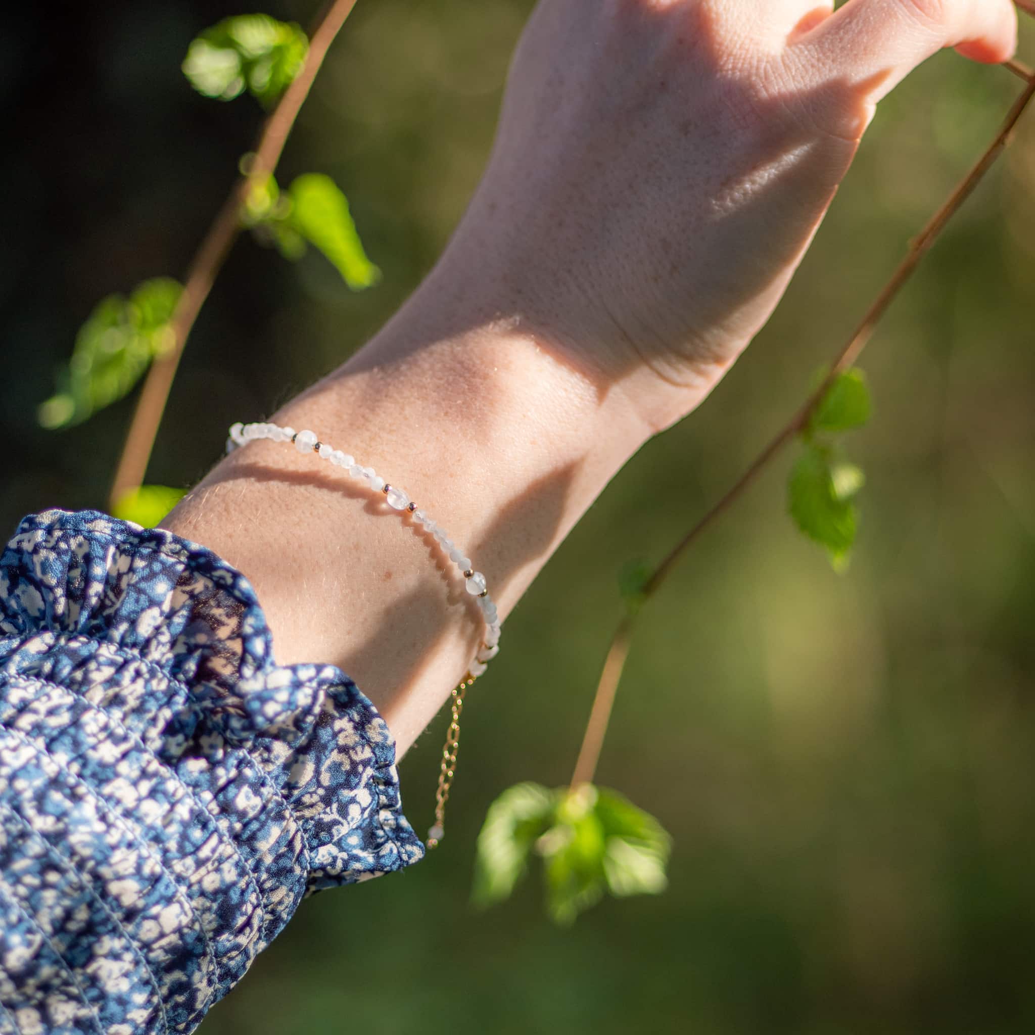 Collier et bracelet Paloma en pierres de Lune - SLOYA