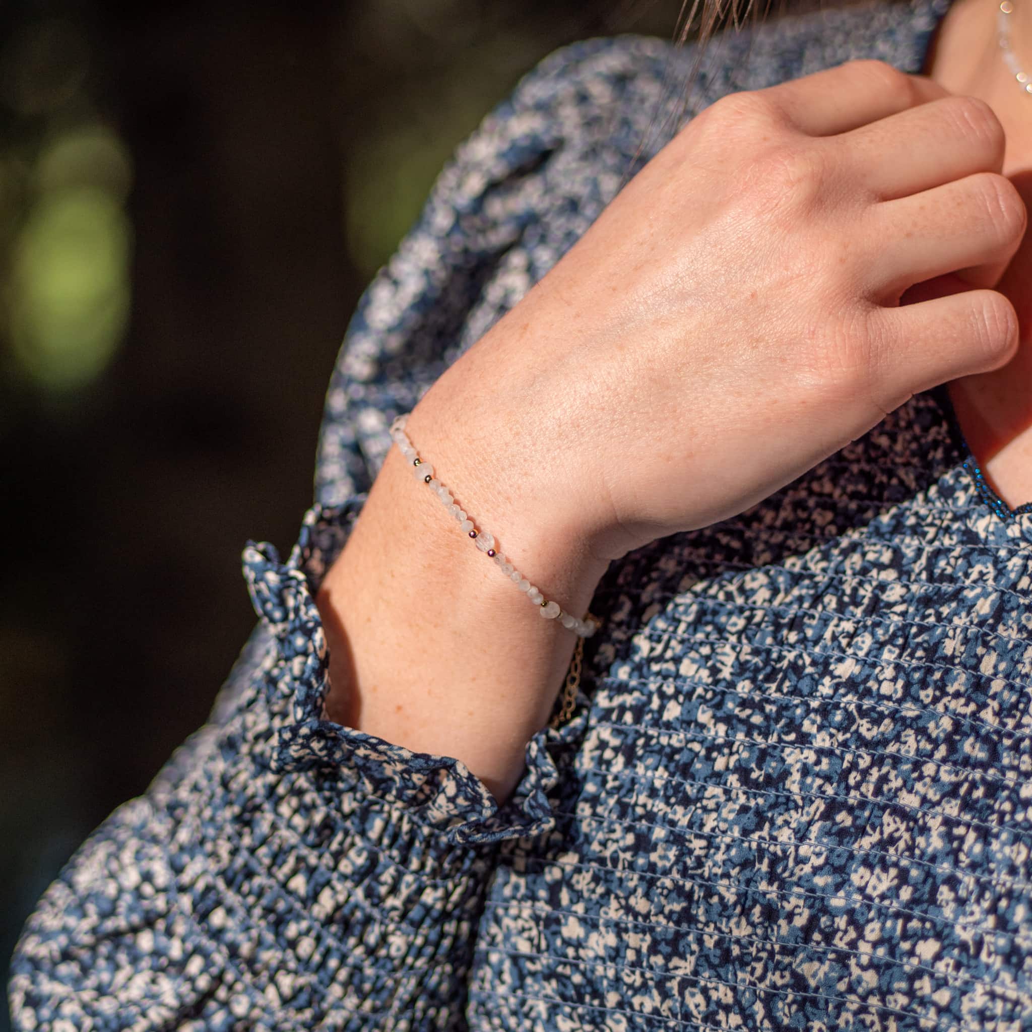 Collier et bracelet Paloma en pierres de Lune - SLOYA