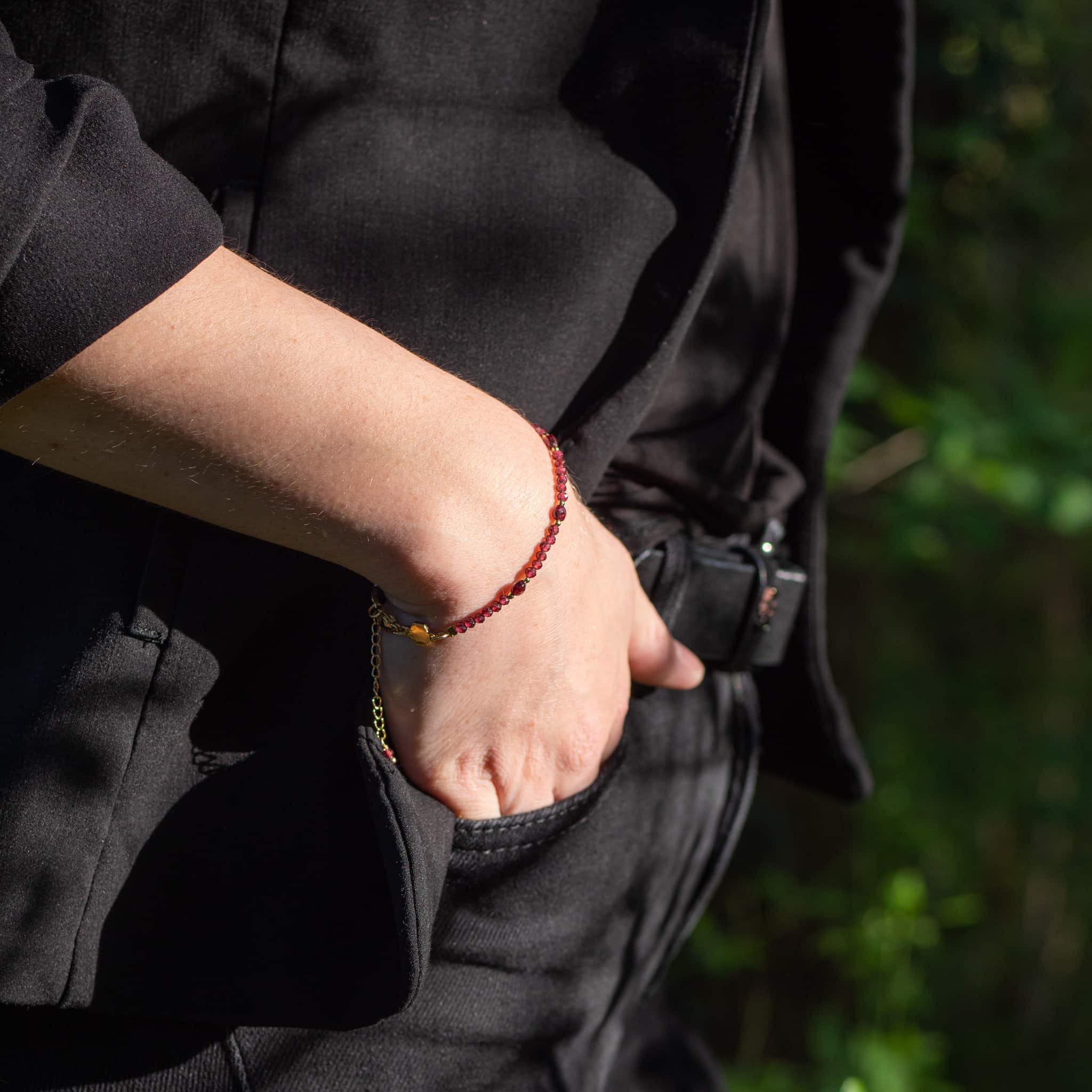 Bracelet PALOMA en pierres Grenat - SLOYA