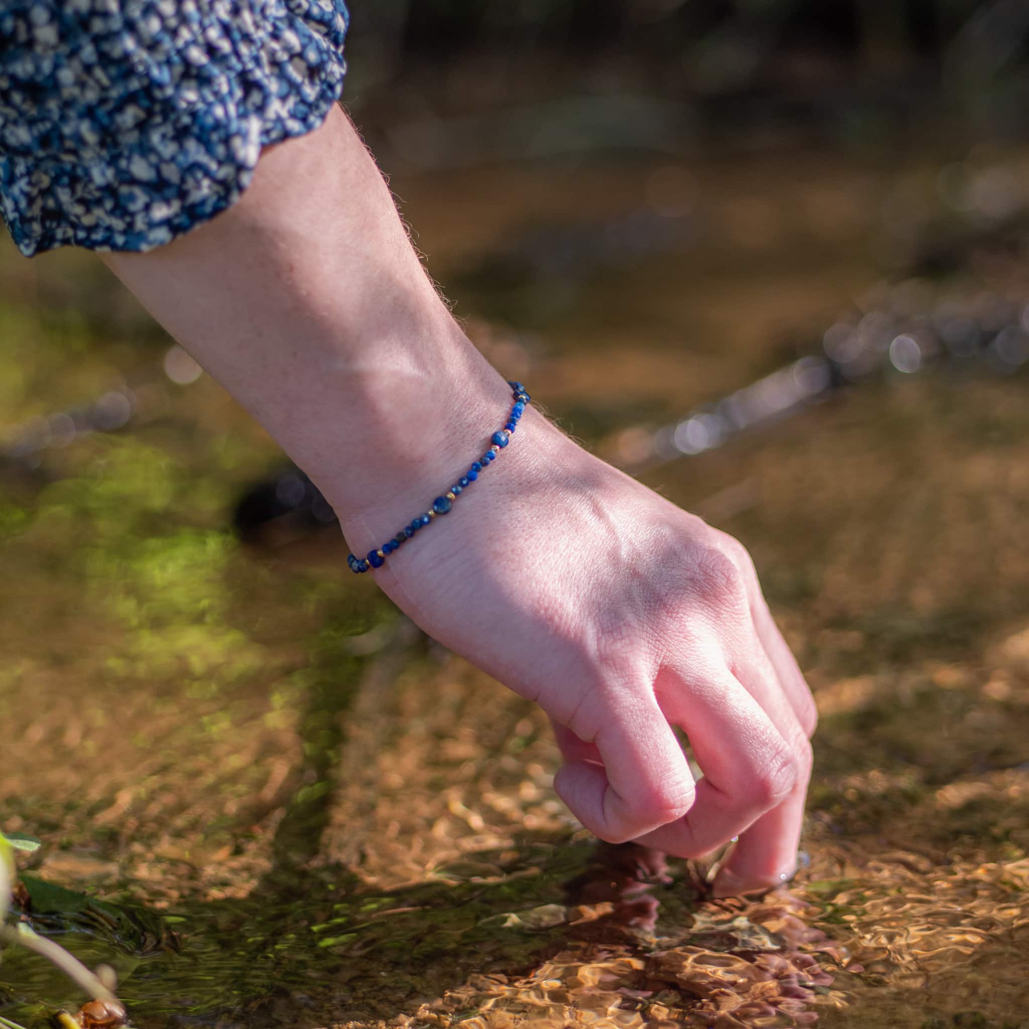 Bracelet PALOMA en pierres Lapis-lazuli - SLOYA