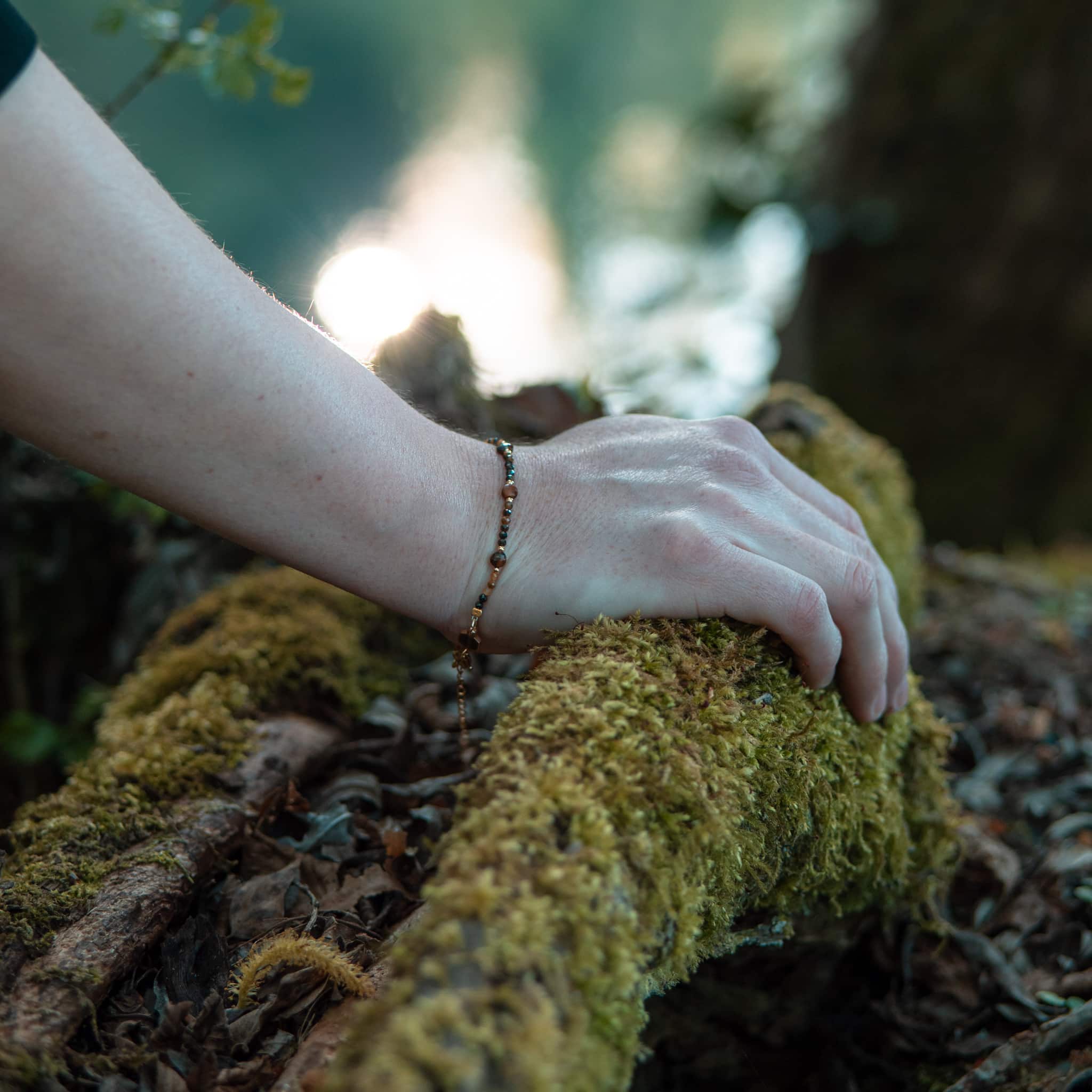 Collier et bracelet Paloma en pierres Oeil de Tigre - SLOYA