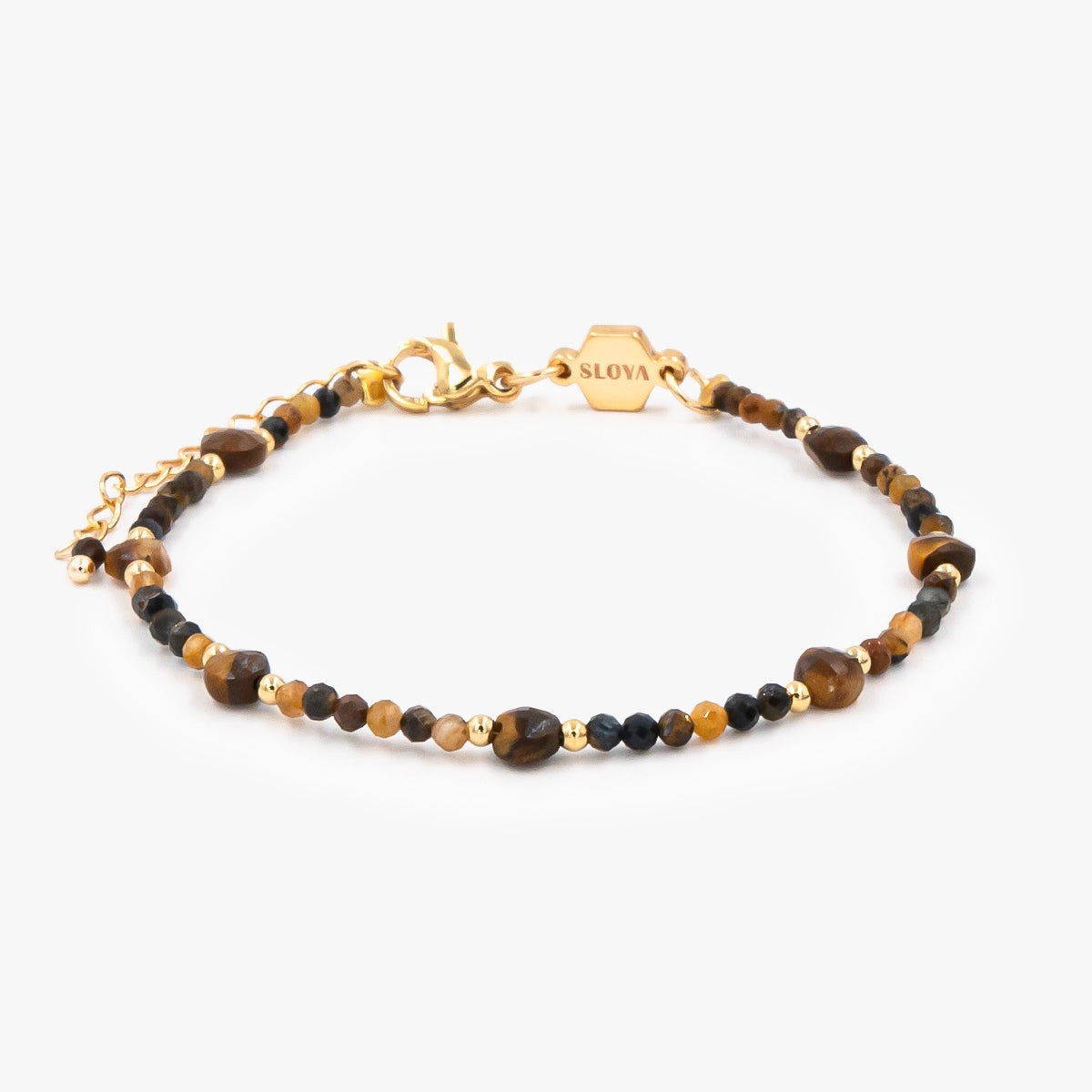 Collier et bracelet Paloma en pierres Oeil de Tigre - SLOYA