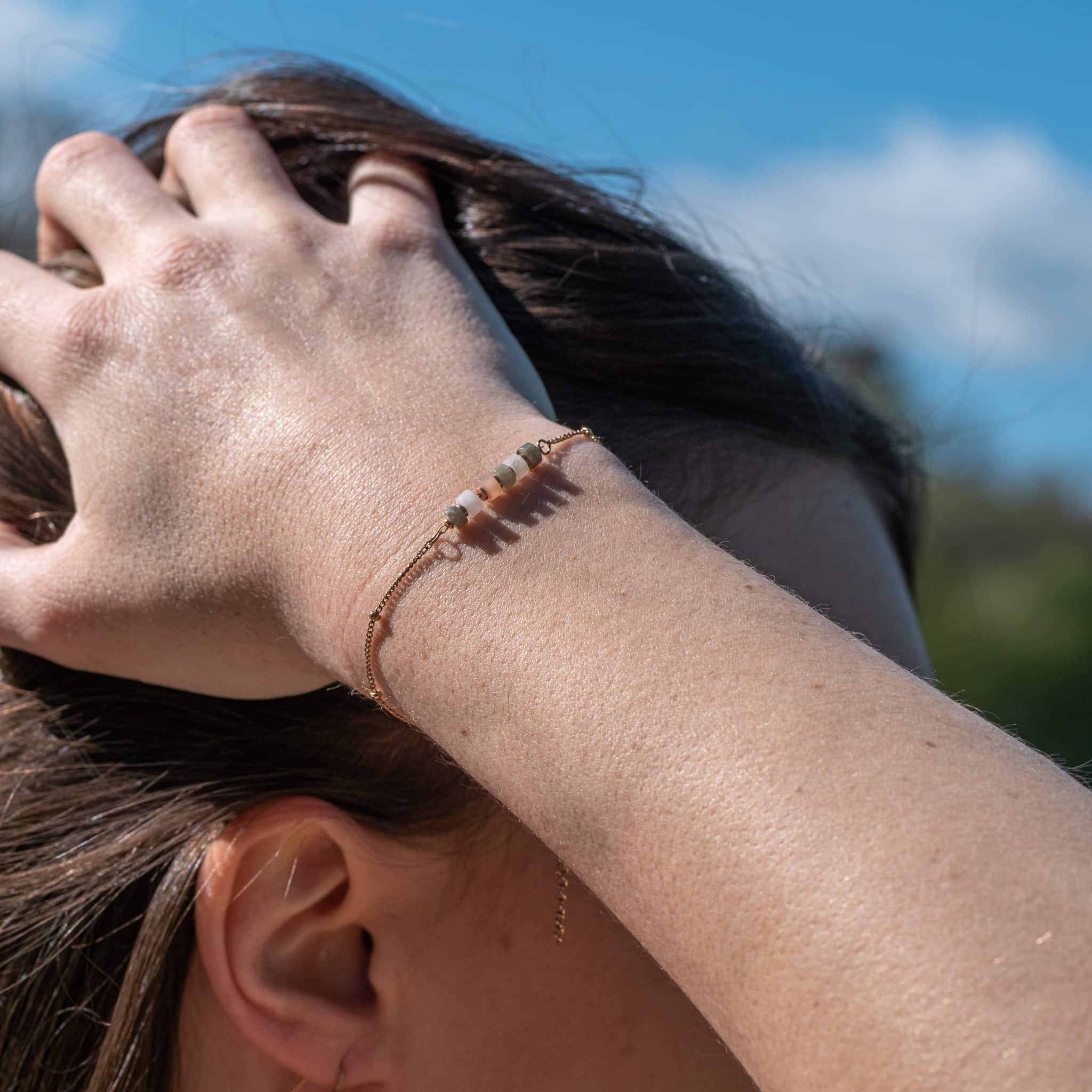Collier, bracelet et boucles d'oreilles Piana en Pierres de Lune - SLOYA