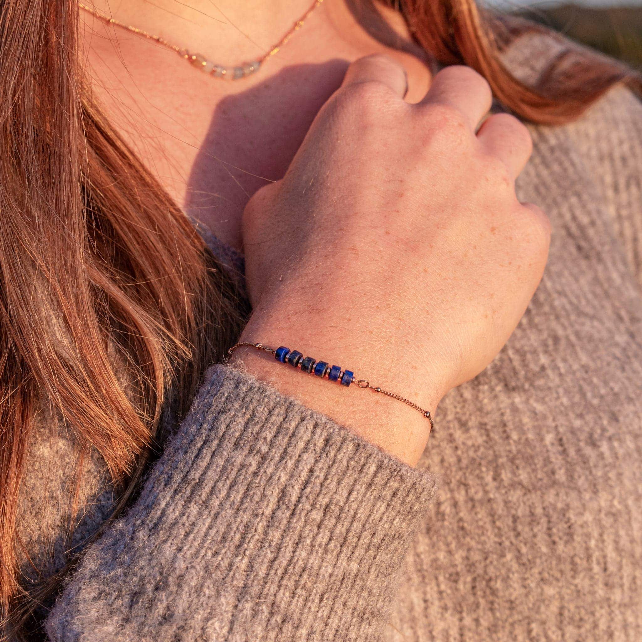 Bracelet PIANA en pierres Lapis-lazuli - SLOYA