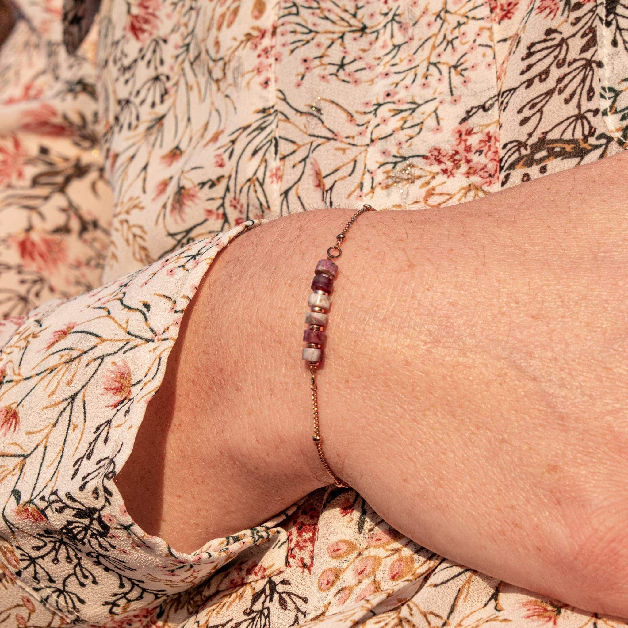 Bracelet PIANA en pierres Tourmaline - SLOYA