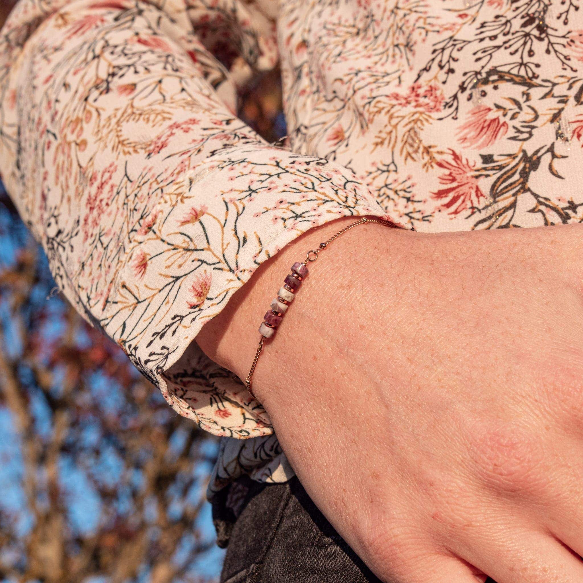 Bracelet PIANA en pierres Tourmaline - SLOYA