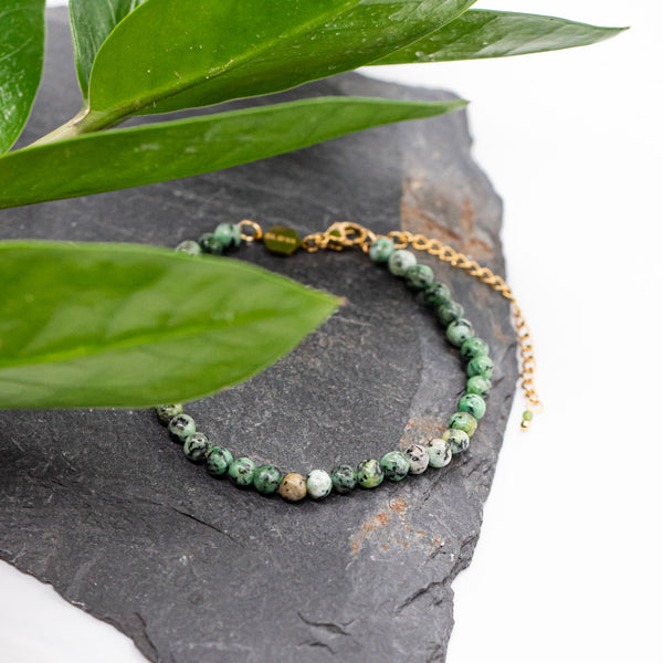 Bracelet Serena en pierres Turquoise Africain - SLOYA