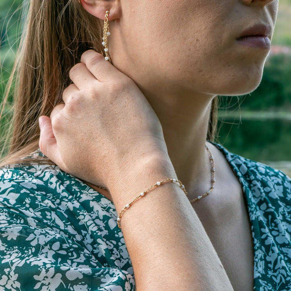 Collier, bracelet et boucles d'oreilles Bianca en Pierres de Lune - SLOYA