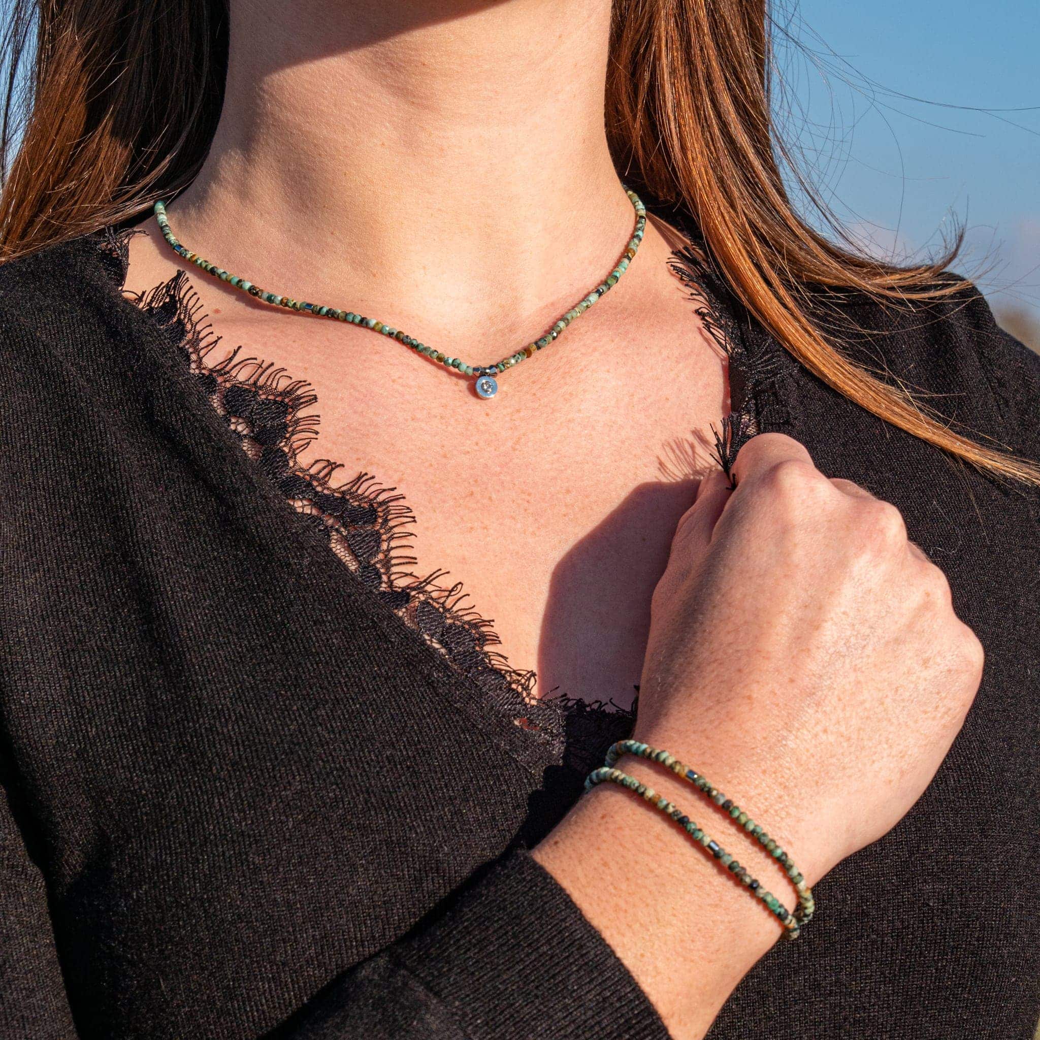 Collier Lumia en pierres naturelles de Turquoise - SLOYA