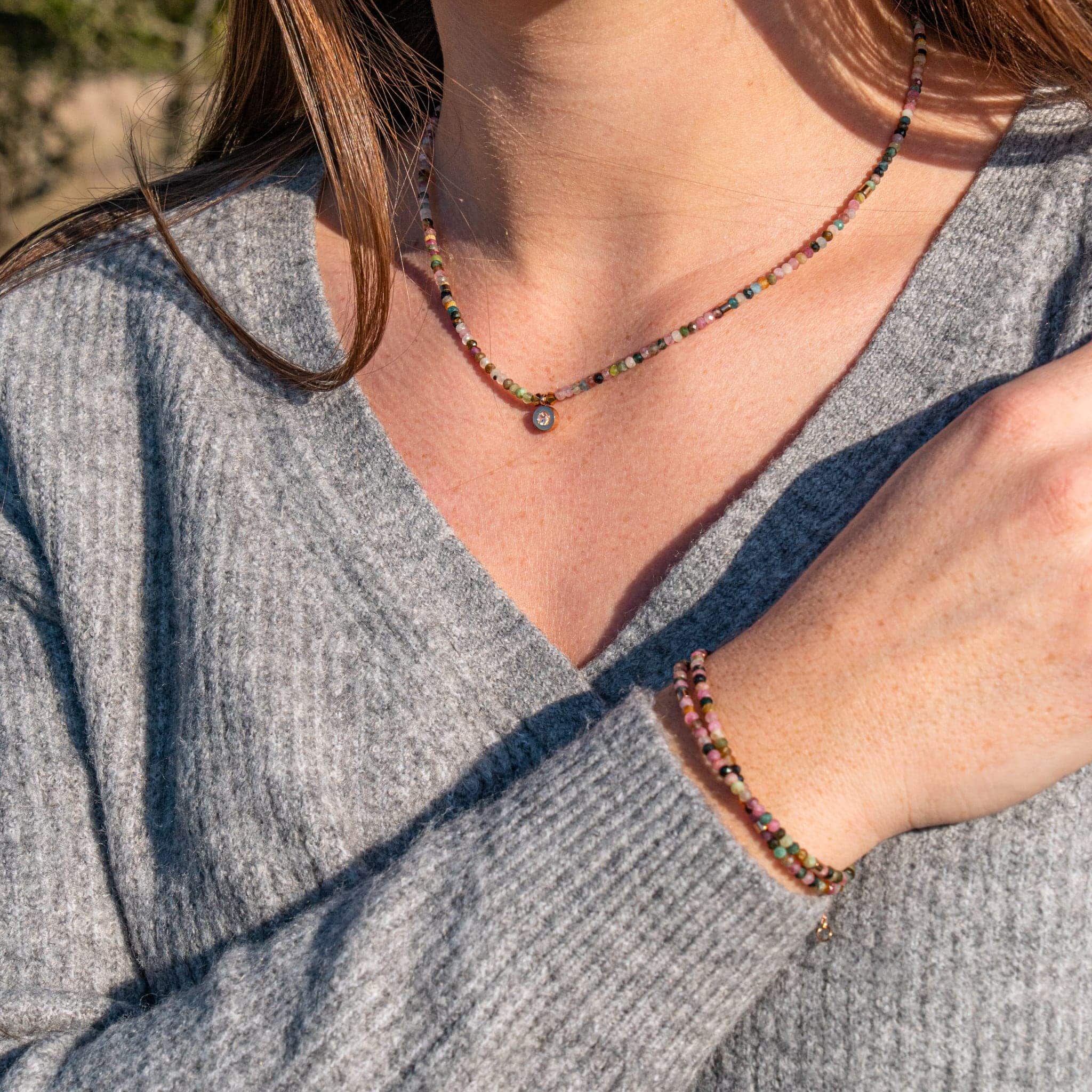 Collier Lumia en pierres naturelles de Tourmaline - SLOYA