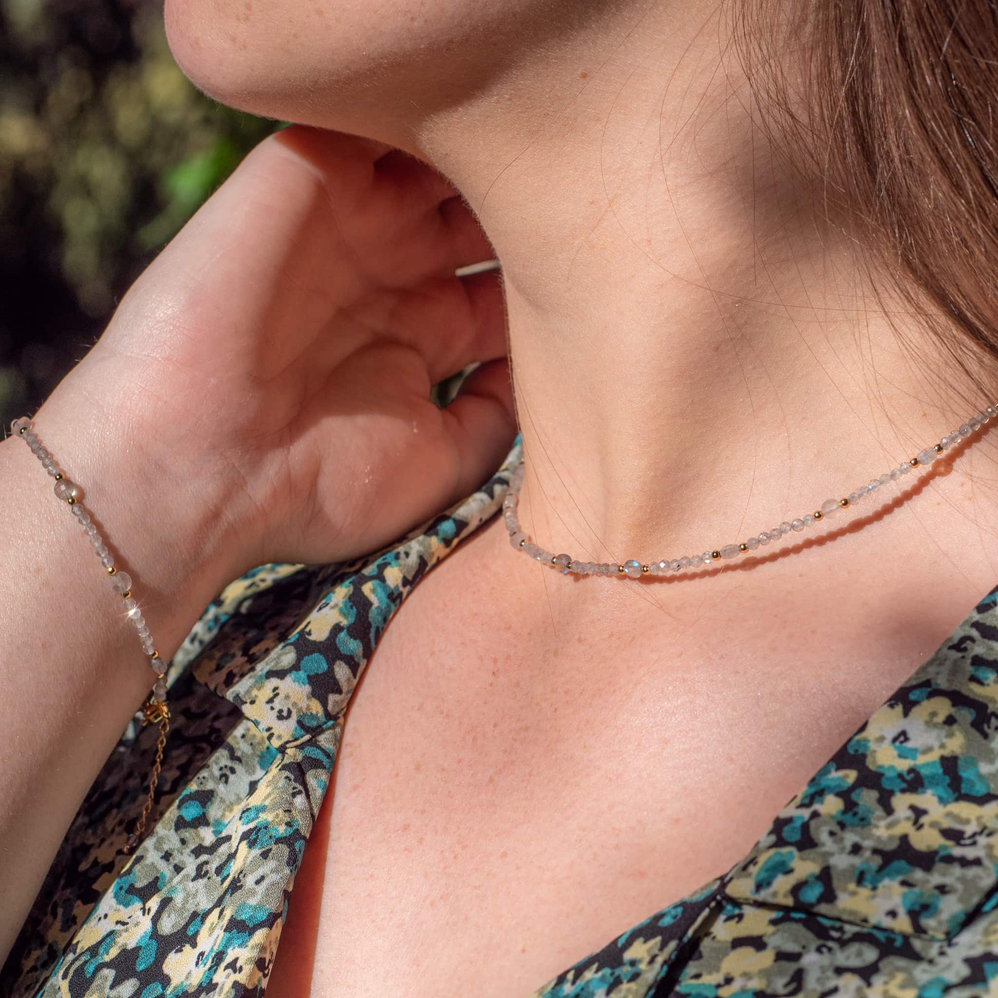 Collier Paloma en pierres Labradorite - SLOYA