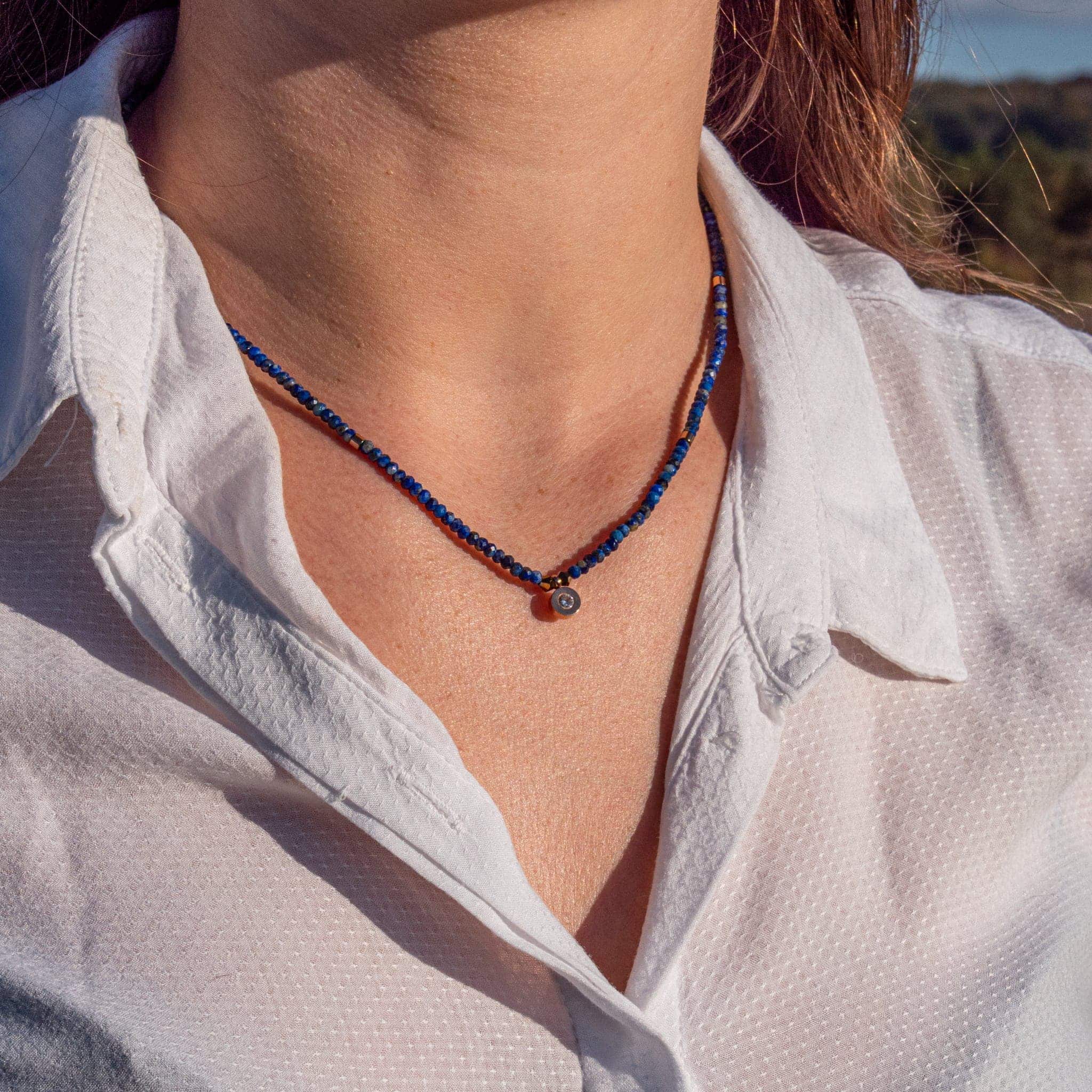Collier Lumia en pierres naturelles de Lapis-Lazuli - SLOYA