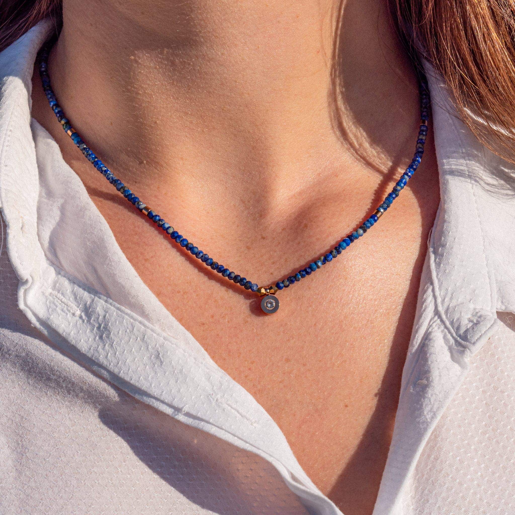Collier Lumia en pierres naturelles de Lapis-Lazuli - SLOYA