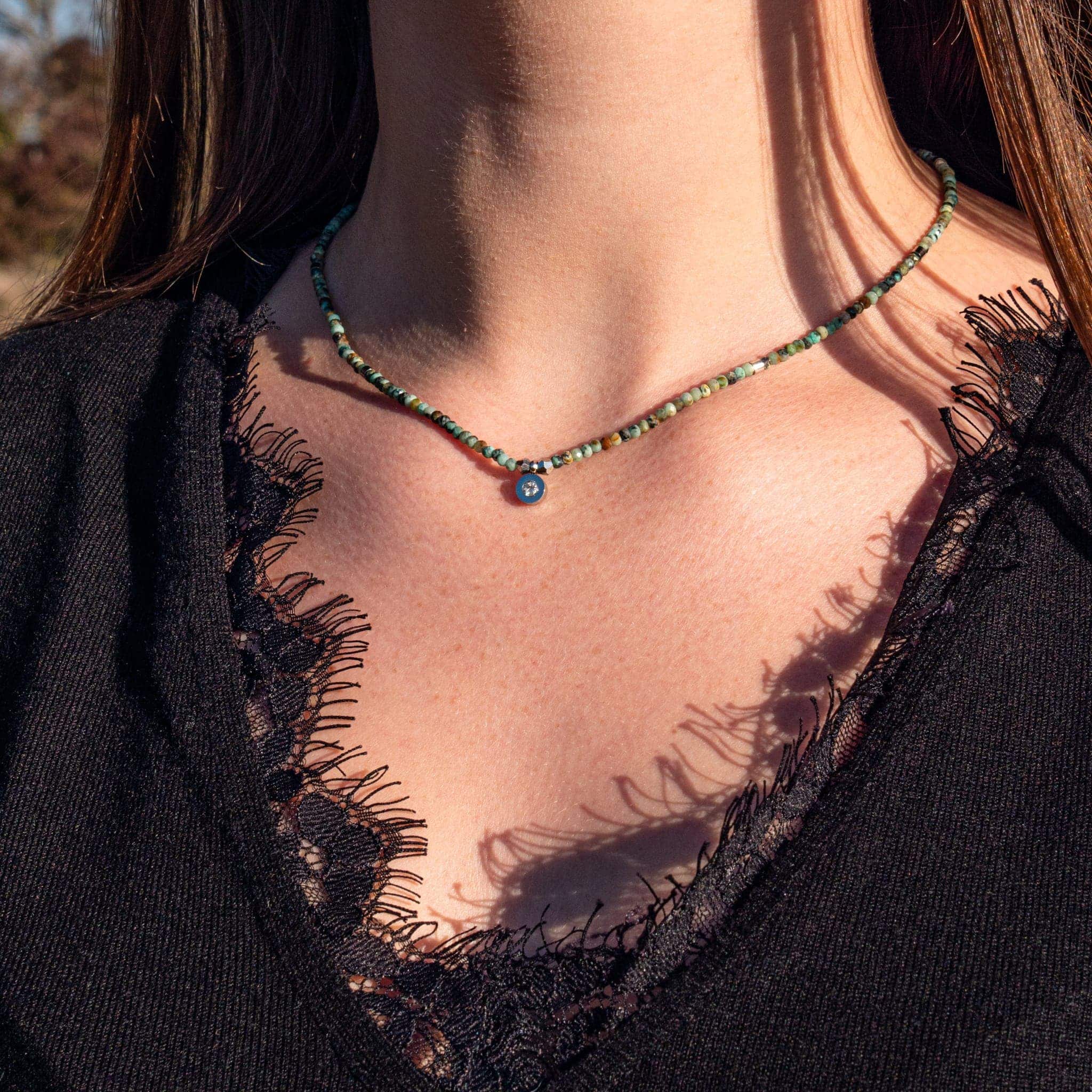 Collier Lumia en pierres naturelles de Turquoise - SLOYA