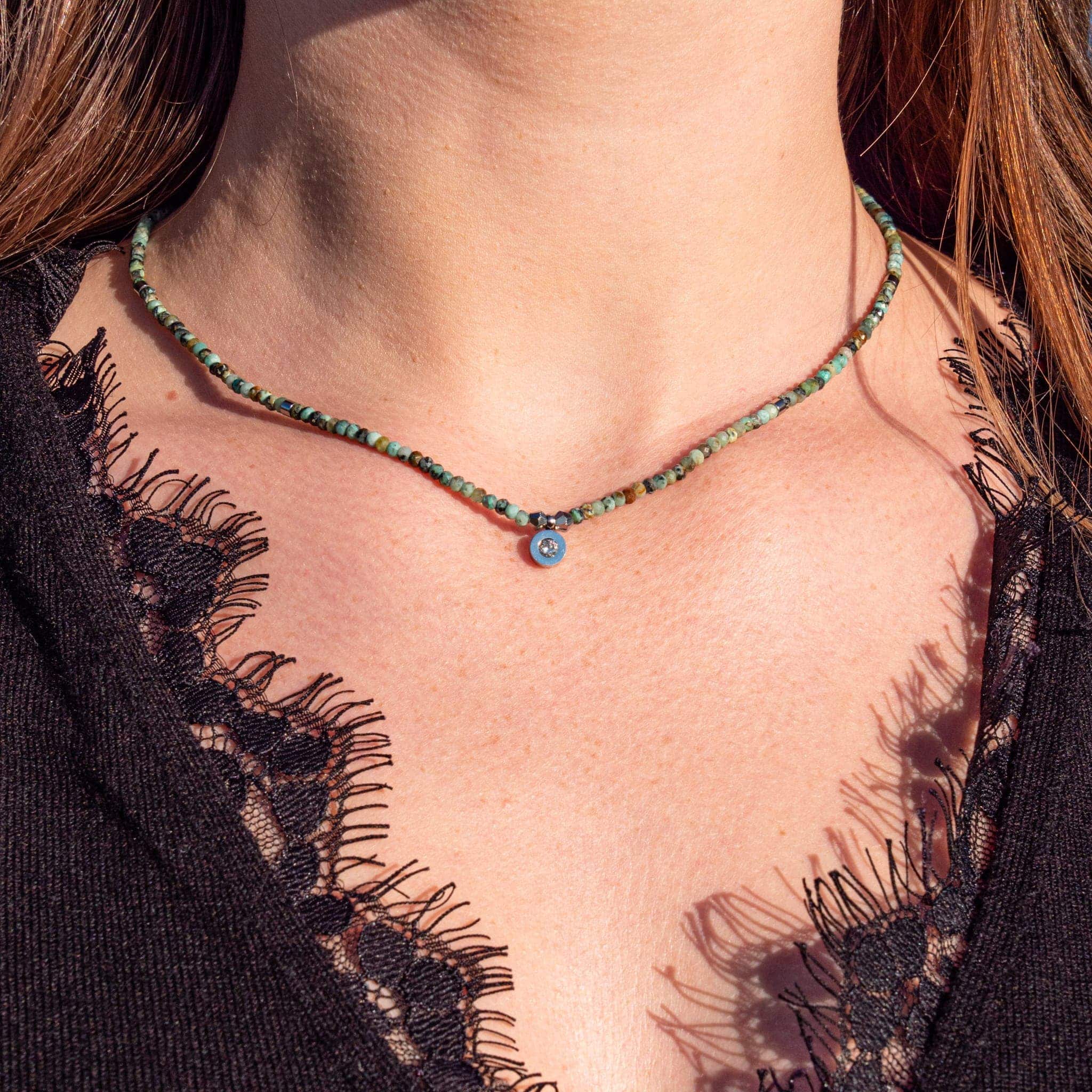 Collier Lumia en pierres naturelles de Turquoise - SLOYA