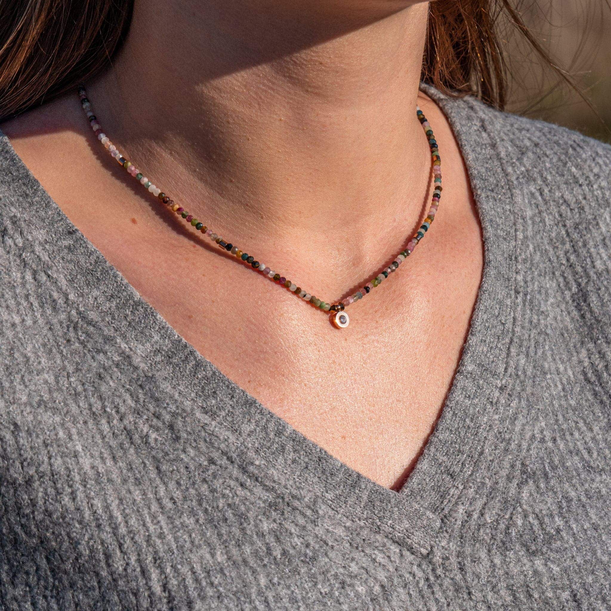 Collier Lumia en pierres naturelles de Tourmaline - SLOYA