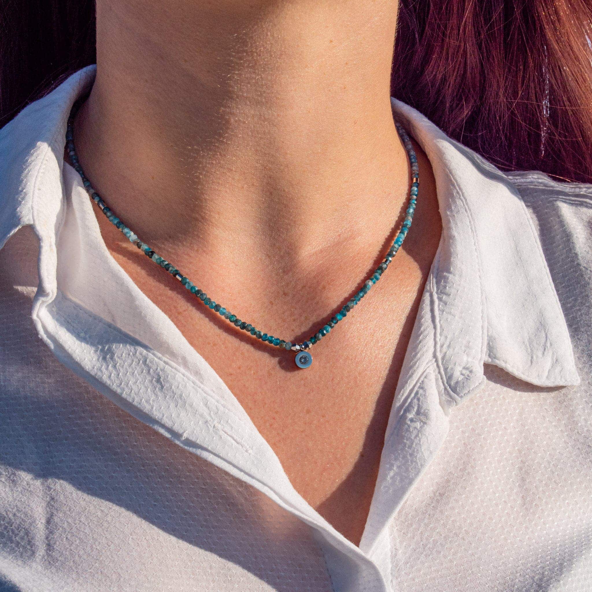 Collier Lumia en pierres naturelles d’Apatite - SLOYA