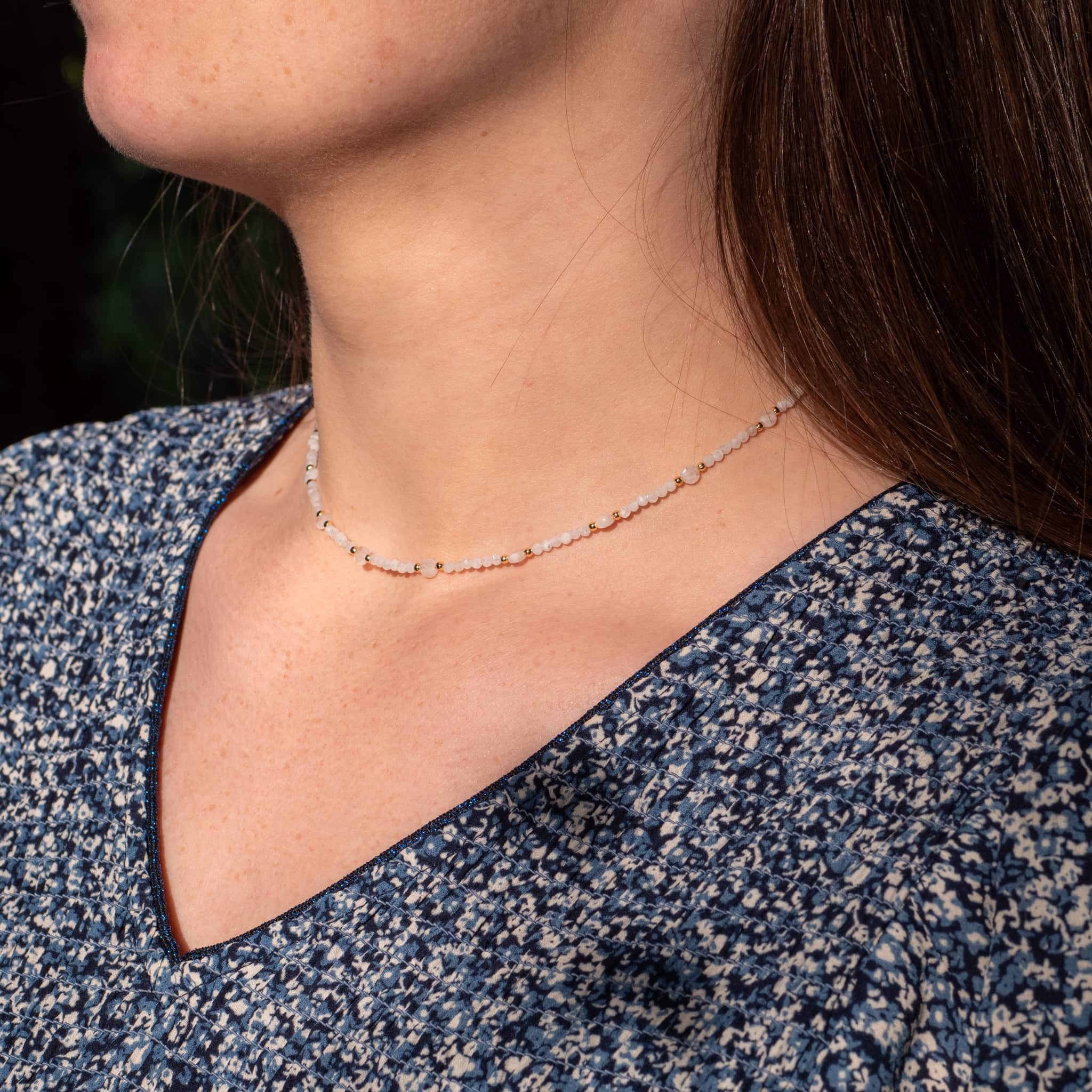 Collier et bracelet Paloma en pierres de Lune - SLOYA