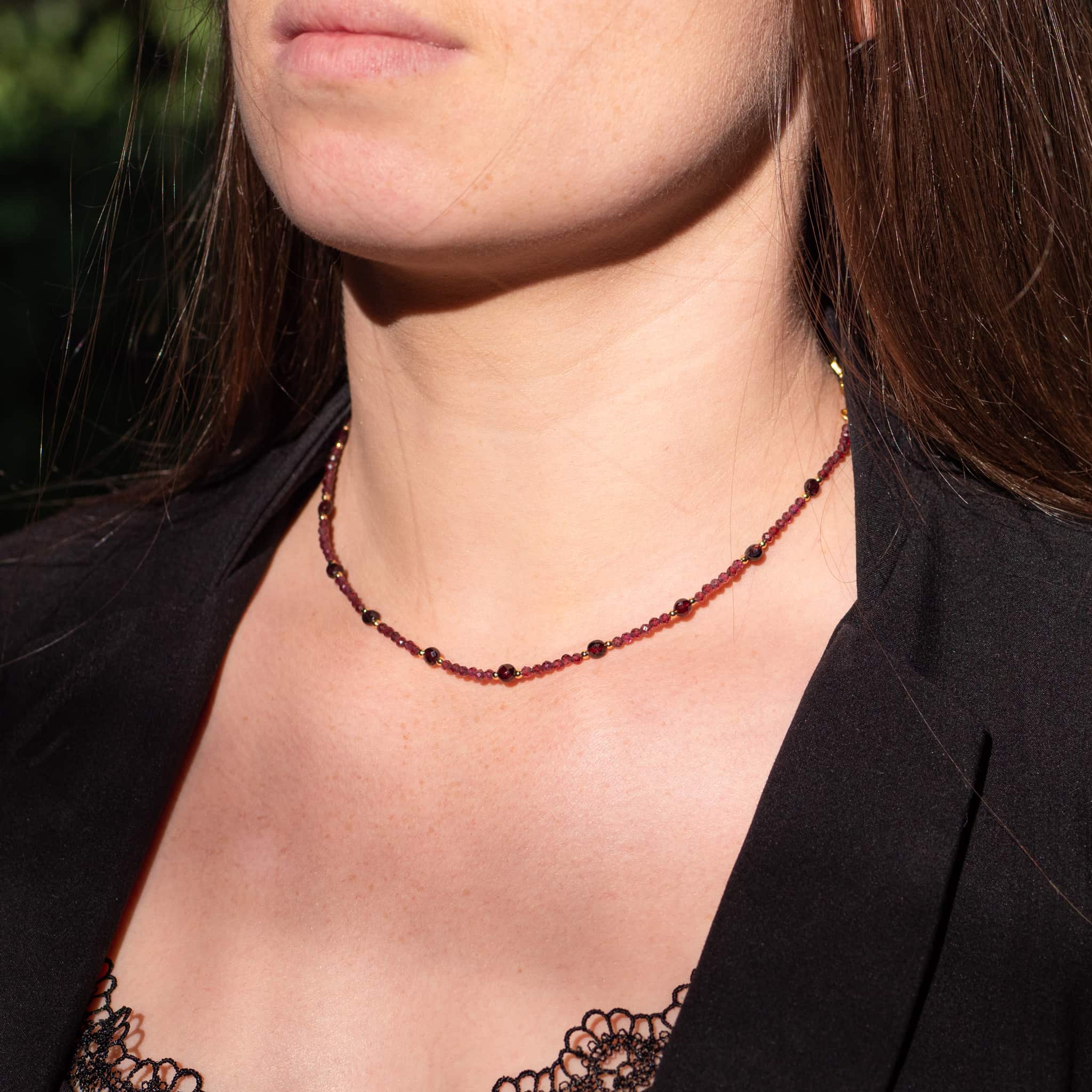 Collier Paloma en pierres Grenat - SLOYA