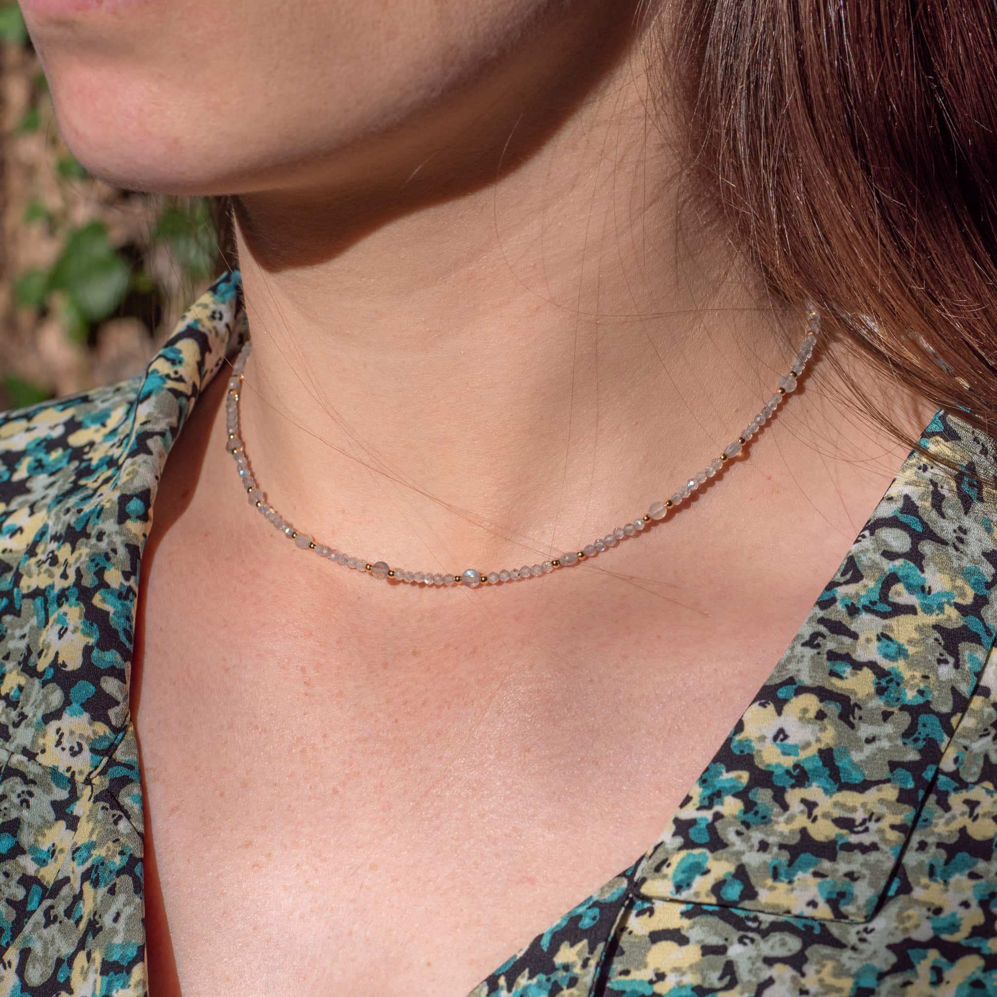 Collier Paloma en pierres Labradorite - SLOYA