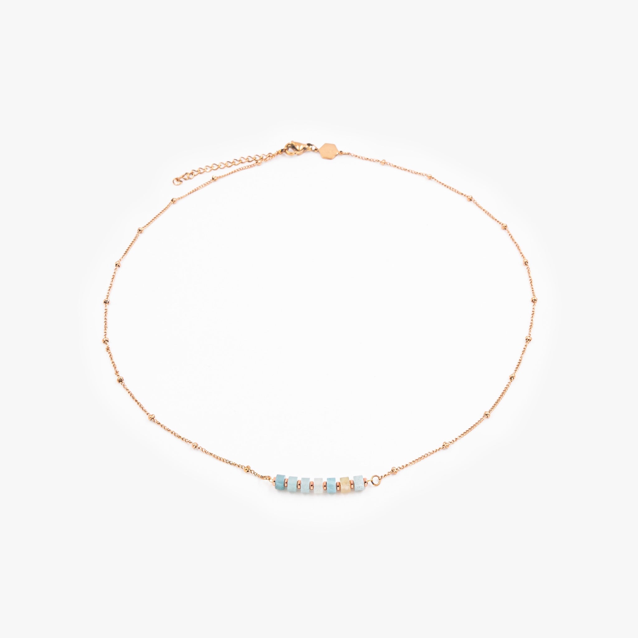 Collier PIANA en pierres Amazonite - SLOYA