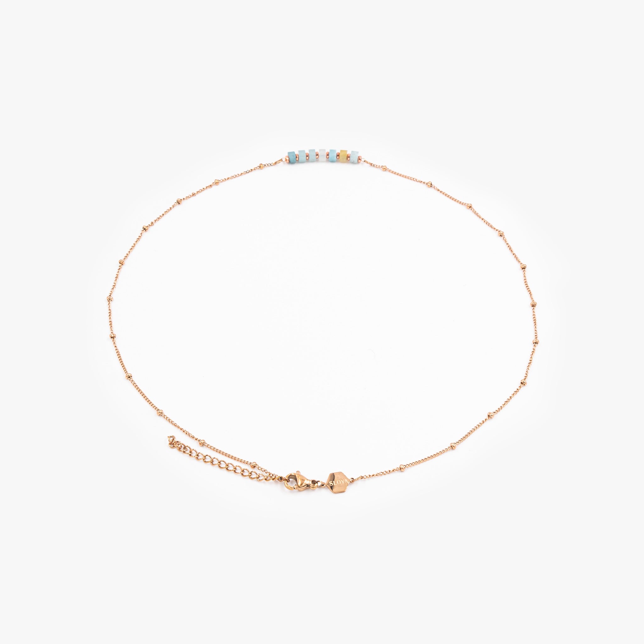 Collier PIANA en pierres Amazonite - SLOYA