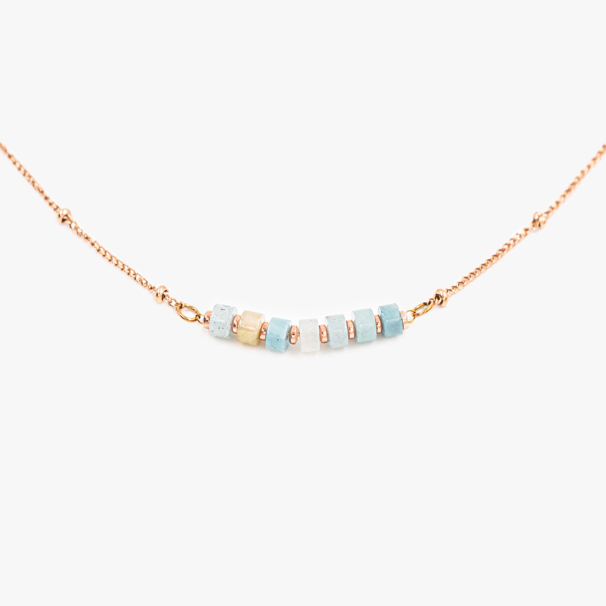 Collier PIANA en pierres Amazonite - SLOYA