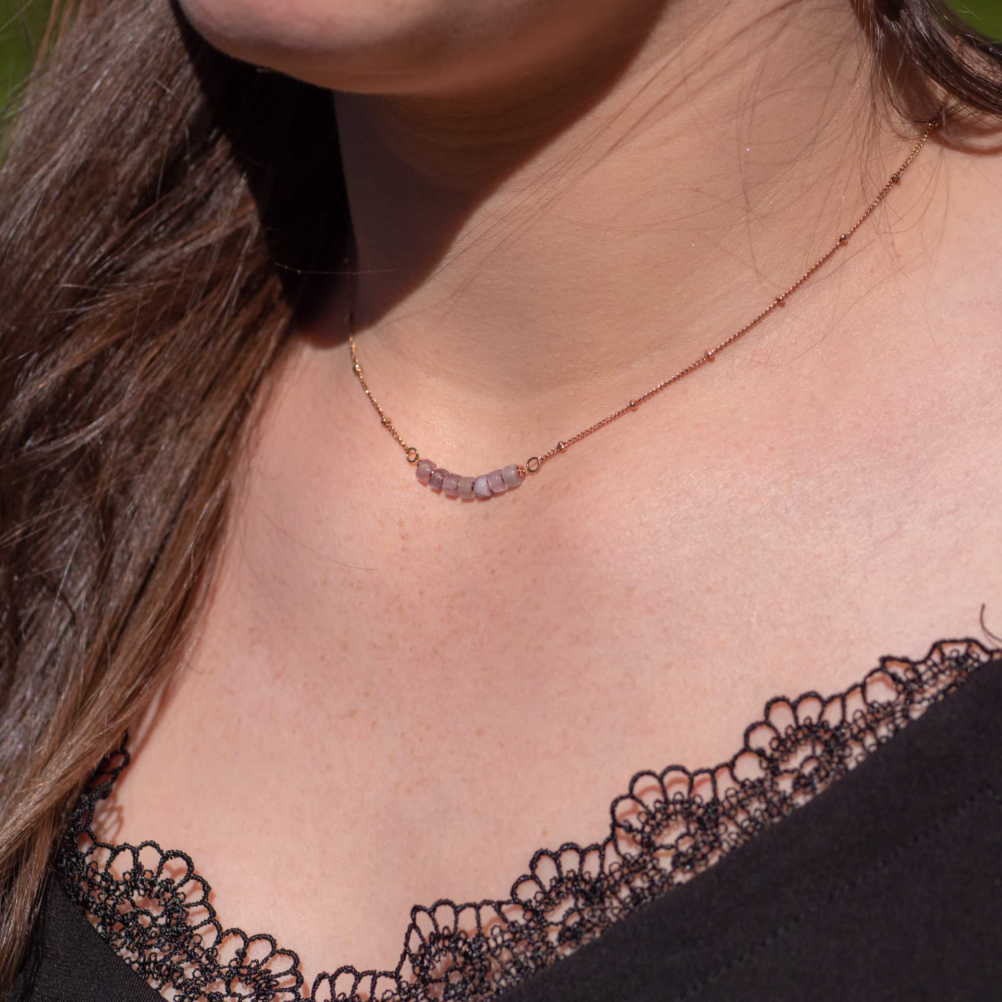 Collier PIANA en pierres Améthyste - SLOYA