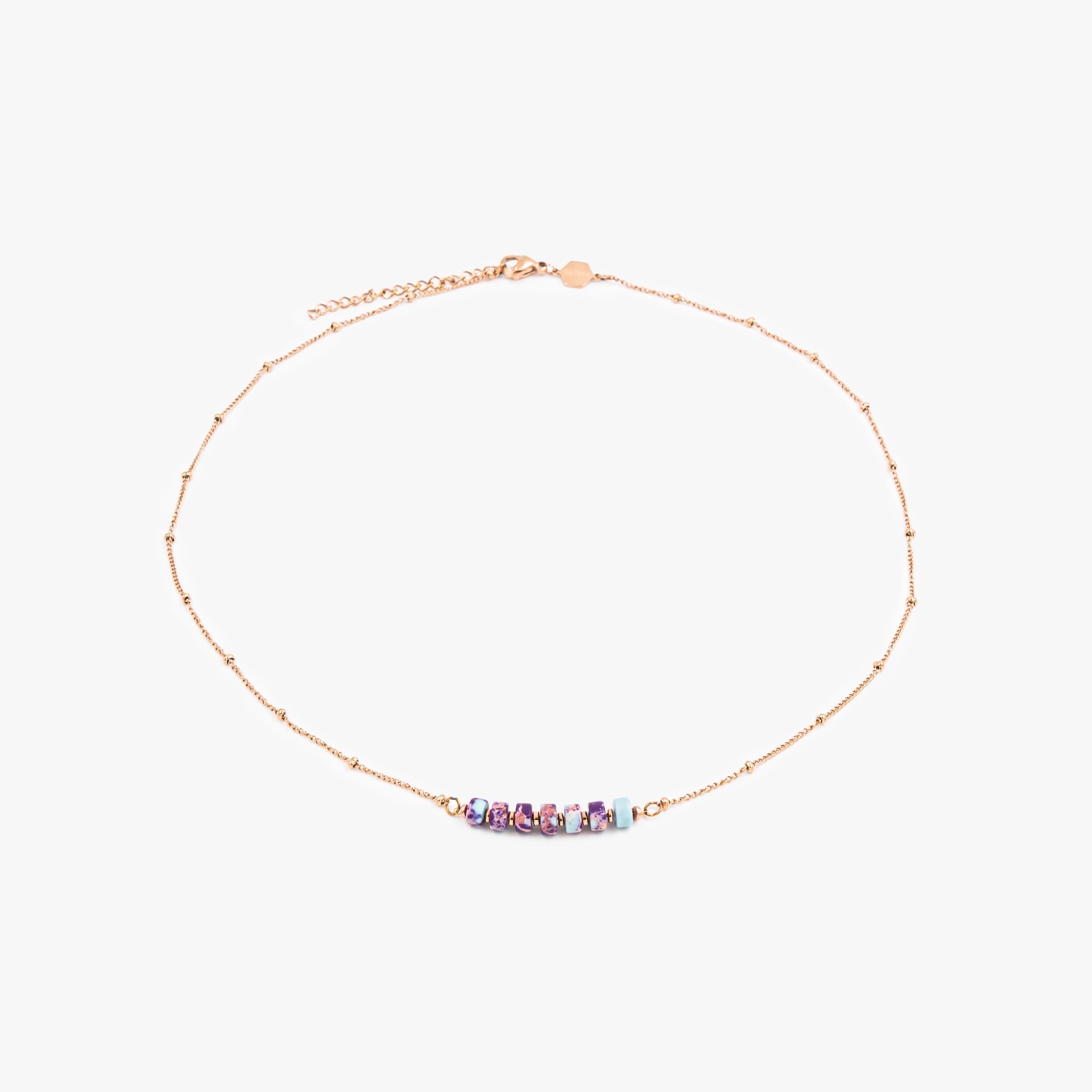 Collier PIANA en pierres Jaspe - SLOYA