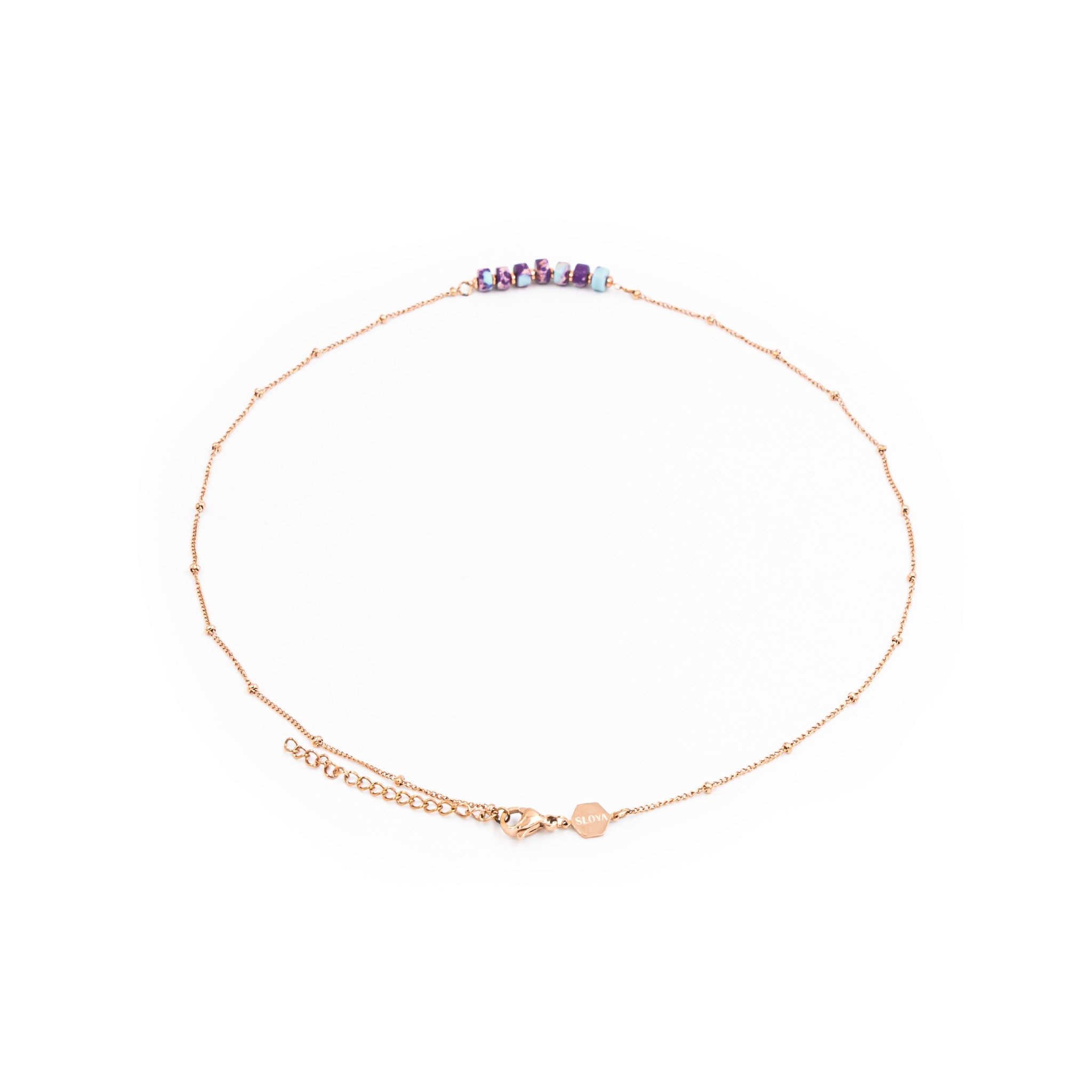 Collier PIANA en pierres Jaspe - SLOYA