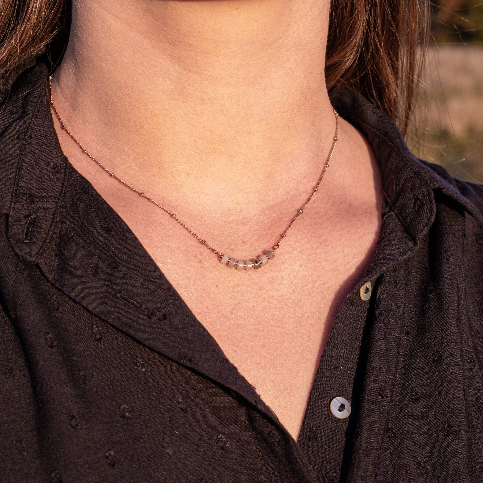 Collier PIANA en pierres Labradorite - SLOYA